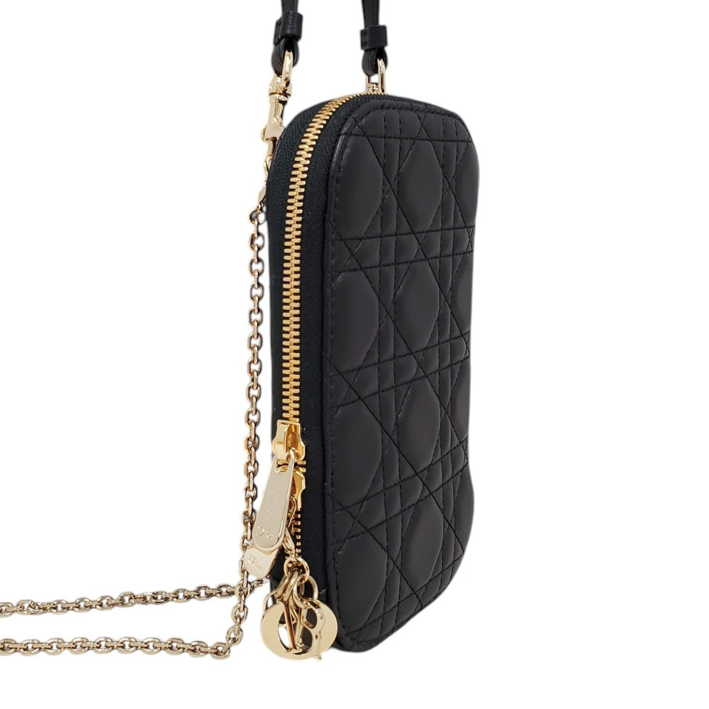 クリスチャン  ディオール  Christian  Dior  ラムスキン  レディディオール  フォンフォルダー  ブラック/MA2602015