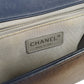シャネル  CHANEL  ラムスキン  ボーイシャネル  CHANEL  チェーンショルダー  ラージ  A92193  ネイビー/MA2407015