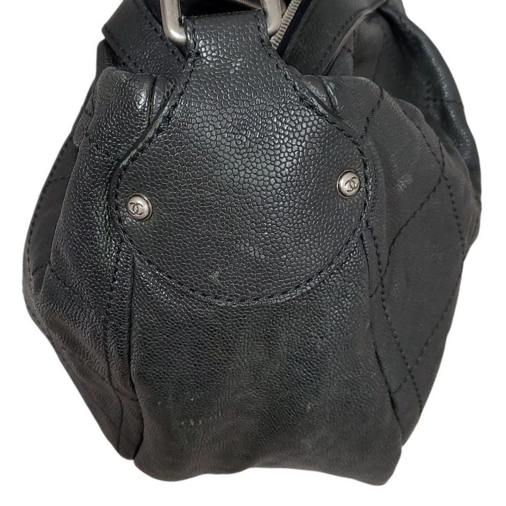 シャネル  CHANEL  キャビアスキン  ワイルドステッチ  ワンショルダーバック  ブラック/MA2406006