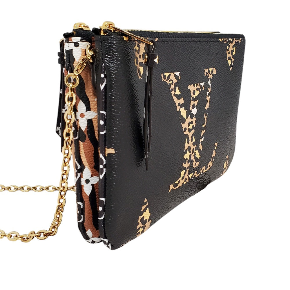 【中古】ルイヴィトン  LOUIS  VUITTON  モノグラム・ジャングル  ポシェット・ドゥーブルジップ  M67874/MA2512011 ルイヴィトン LOUIS VUITTON モノグラム・ジャングル ポシェット