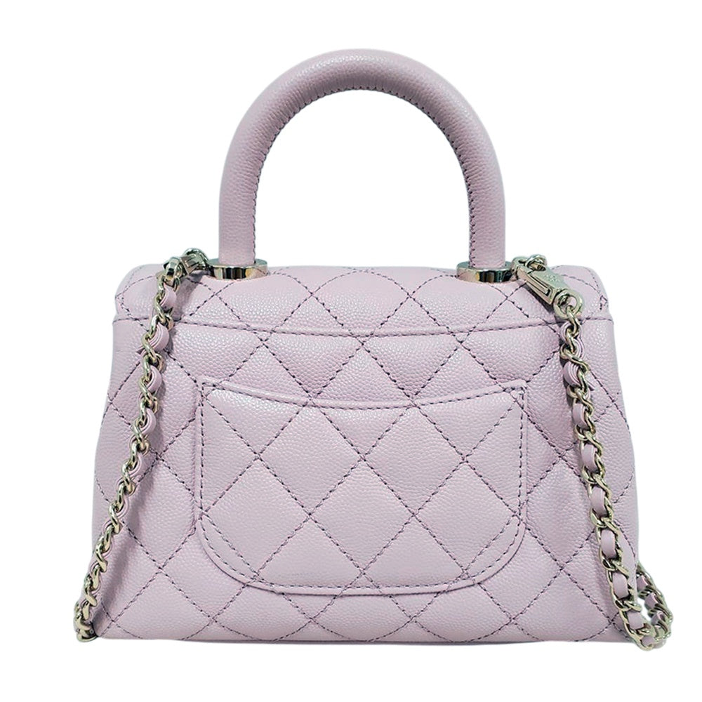 シャネル  CHANEL ココハンドルXXS ピンク キャビアスキン  ショルダーバック/PW26056