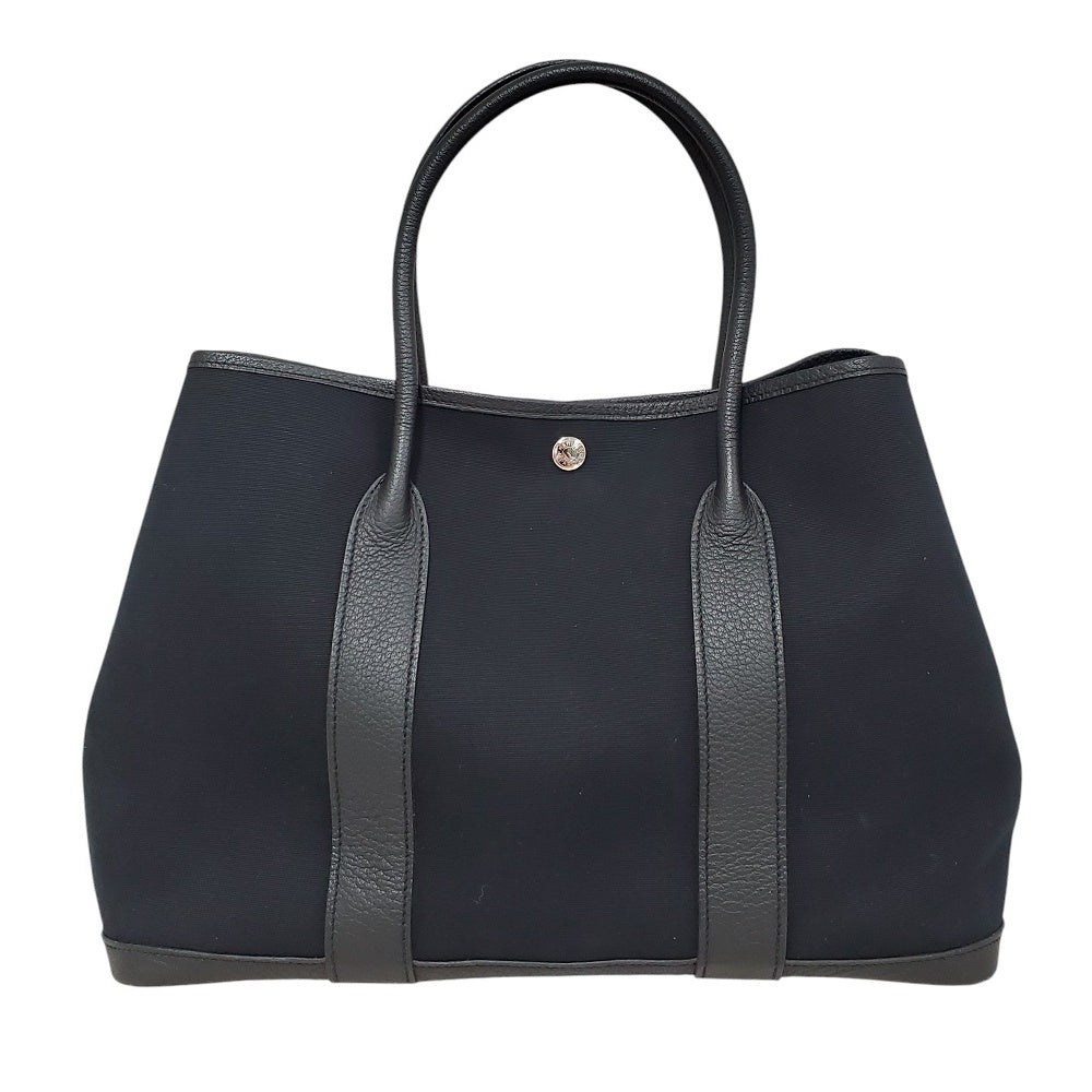 エルメス HERMES ガーデンパーティPM トワル ノワール SV金具 □R刻印