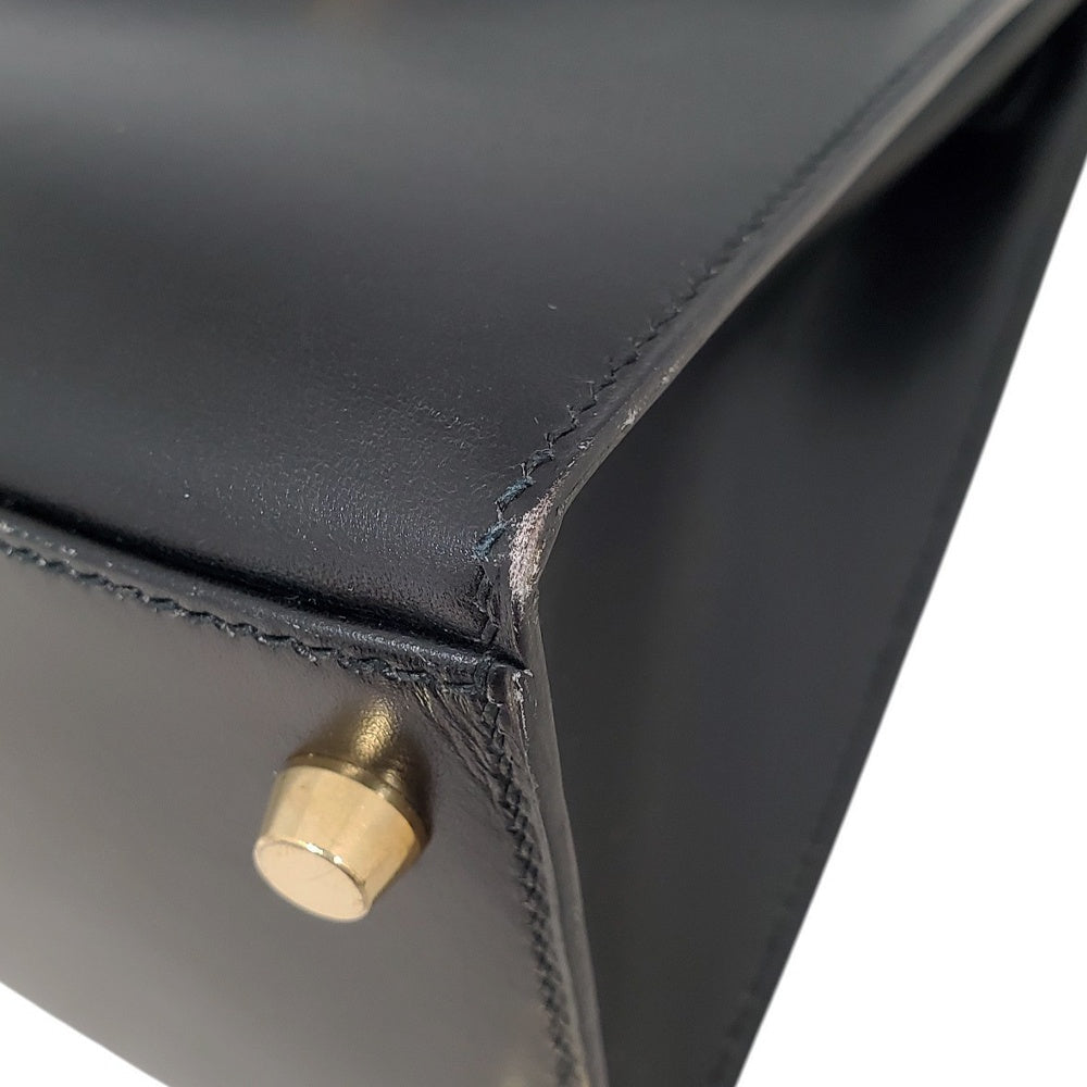 エルメス  HERMES  ケリー32  ボックスカーフ  ノワール  外縫い  G金具  〇A刻印/MA2402002