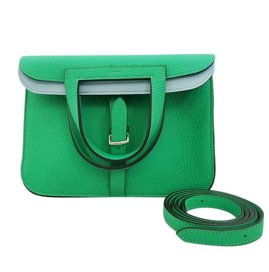 エルメス  HERMES  アルザン25  ヴェルソ  トリヨン  ヴェールコミック/ブルーゼフィール  B刻印  SV金具