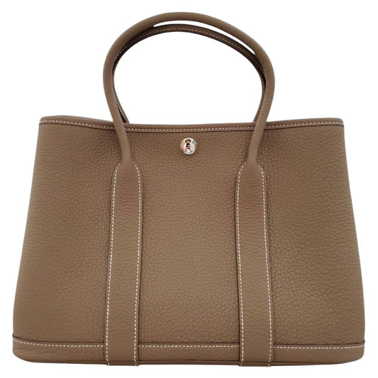 エルメス  HERMES  ガーデンパーティTPM  ネゴンダ  エトゥープ  SV金具  W刻印/MA2410021