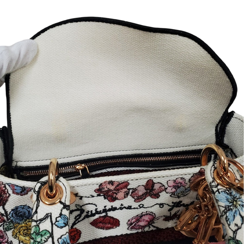ディオール  Dior  レディD-LITE  ミディアム  フロレジオ  2WAY  ハンドバッグ  ショルダーバッグ/PW26065