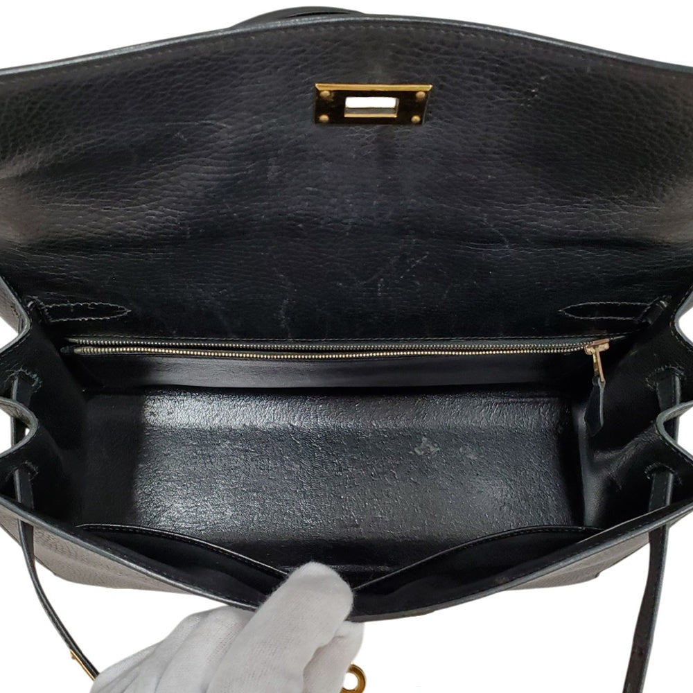エルメス  HERMES  ケリー32  アルデンヌ  ノワール  G金具  □C刻印/MA2602021