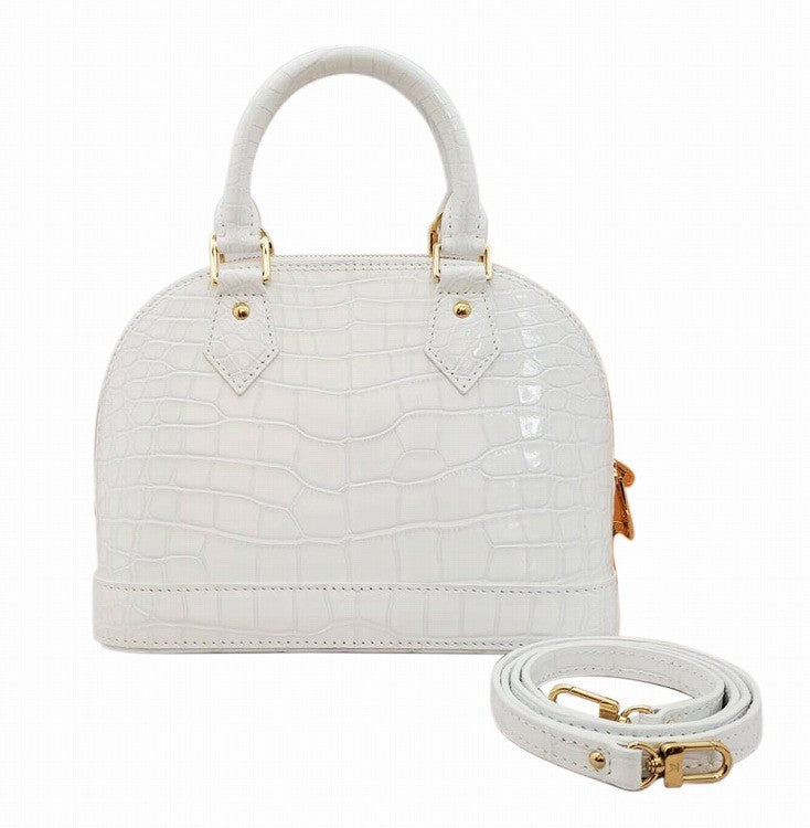 ルイヴィトン  LOUIS  VUITTON  アルマBB  エキゾチッククロコ  N94106  ホワイト/AT210250