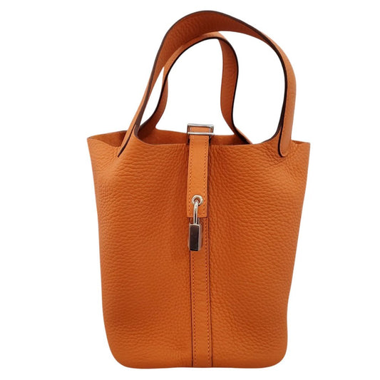 エルメス  HERMES  ピコタンロックPM  トリヨン  オレンジ  SV金具  W刻印