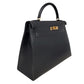 エルメス  HERMES  ケリー32  ボックスカーフ  ノワール  外縫い  G金具  〇A刻印/MA2402002