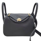 Hermes Lindy Mini II Eclat Swift Ardoise/Gris Platinum W Engraved G Hardware