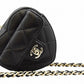 シャネル  CHANEL AP2783 ブラック ラムスキン  ハートシェイプジップ　コインケース　ネックレス