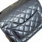 シャネル  CHANEL マトラッセ チェーンウォレット ショルダーバッグ メタリックブルー ラムスキン/PW24079