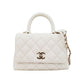 シャネル  CHANEL  キャビアスキン  ココハンドルXXS  2WAYショルダーバッグ  AS2215  ホワイト