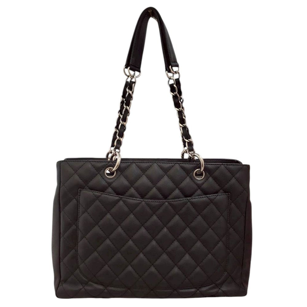 シャネル GSTトート マトラッセ ショルダーバッグ キャビアスキン A50995 ブラック レディース CHANEL  中古 CHANEL（シャネル） GSTトート マトラッセ ショルダーバッグ キャビア