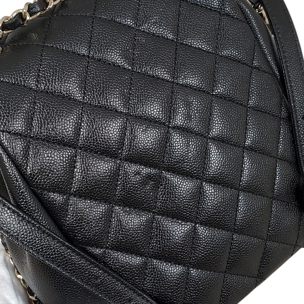 シャネル  CHANEL  キャビアスキン  マトラッセ  ココマーク  バックパック  リュックサック  ブラック  AS3787/AT240115