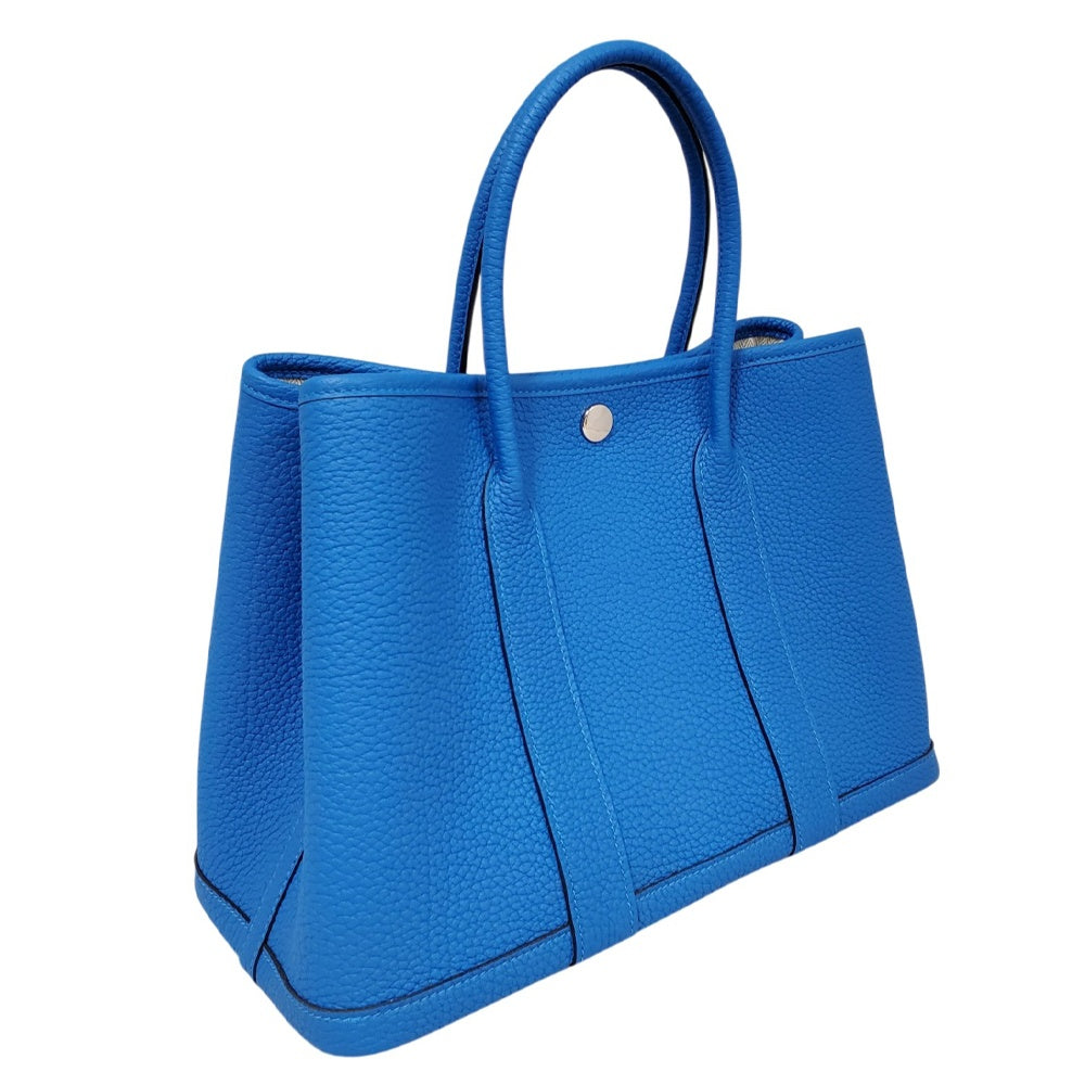 エルメス  HERMES  ガーデンパーティTPM ネゴンダ ブルーイドラ SV金具 K刻印/AT2609009