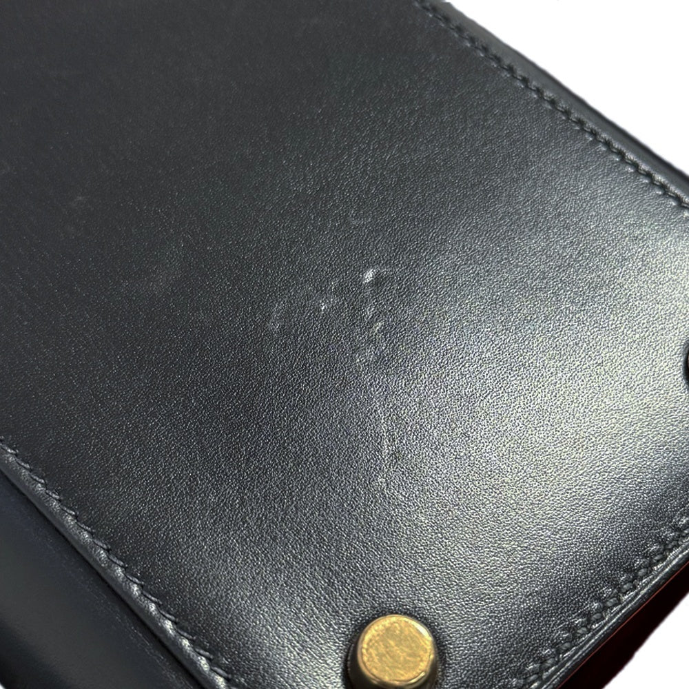 エルメス  HERMES  ケリー28  ボックスカーフ  ノワール  外縫い  G金具  〇W刻印/MA2512012