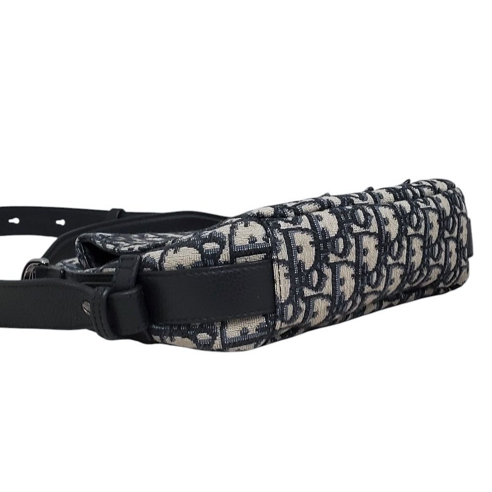 ディオール  DIOR  オブリーク  サドル  ミニソフトバッグ  2WAYショルダーバッグ  ネイビー/MA2505003