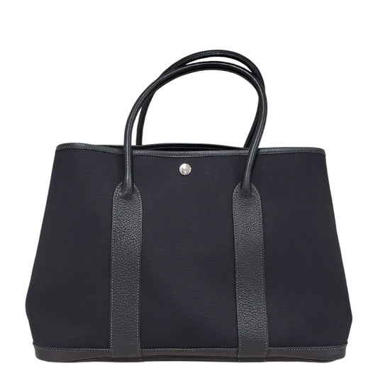 エルメス  HERMES  ガーデンパーティPM  トワルオフィシエ  ノワール  SV金具  □I刻印/MA2504011