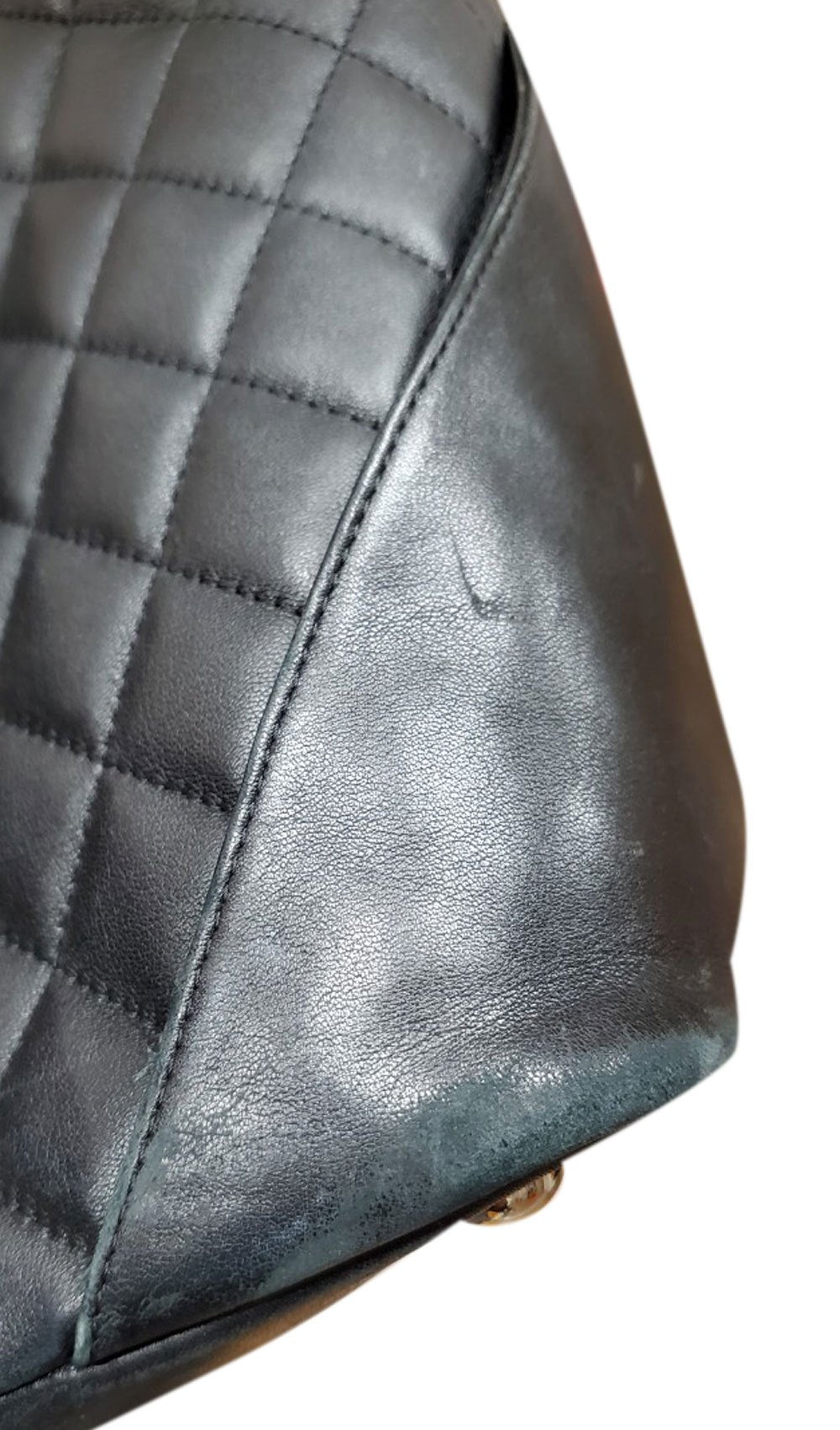 シャネル  CHANEL  ブラック ラムスキン  ラージトートバッグ  A25169/MA2408012