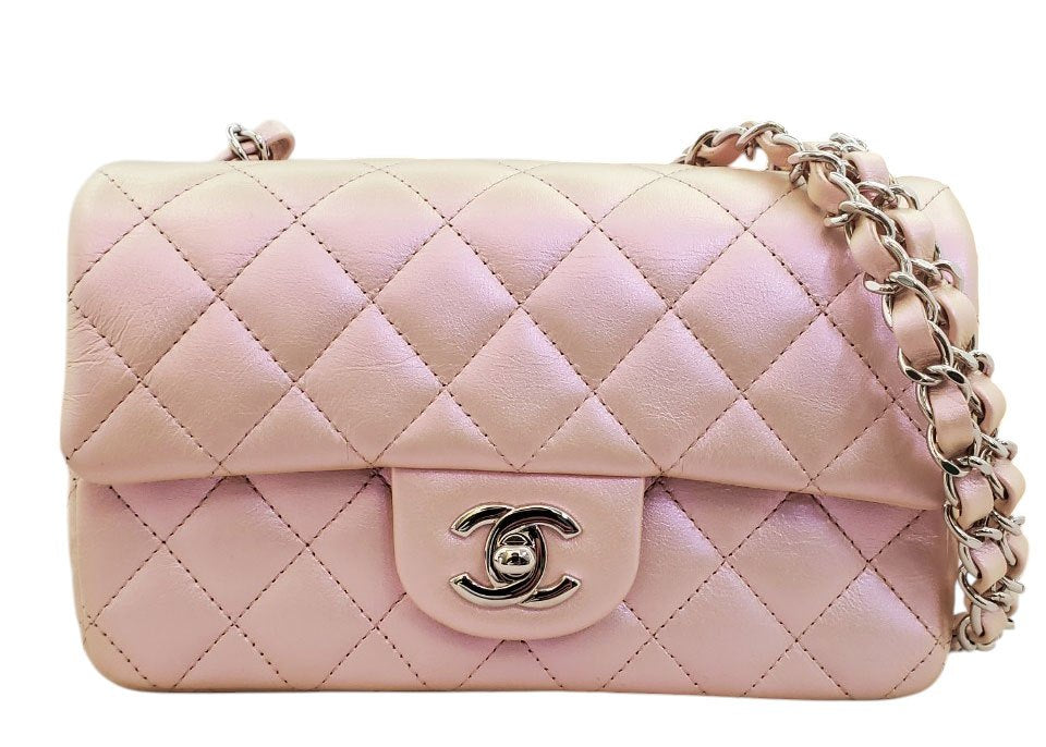 シャネル  CHANEL  ラムスキン  ミニマトラッセ  チェーンショルダー  A69900  メタリックピンク