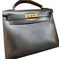 エルメス  HERMES ケリー28 ノワール ボックスカーフ  外縫い  〇Z刻  G金具