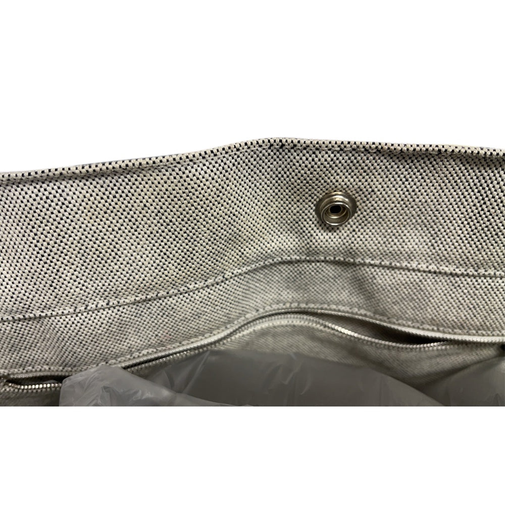 エルメス  HERMES サックアーネMM グレー/ブラック トワルアッシュ/ネゴンダ  SV金具/MA2307002