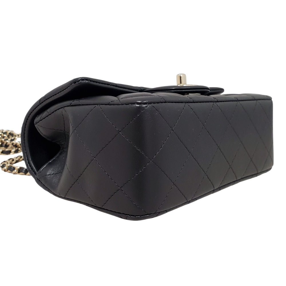 シャネル  CHANEL  ラムスキン  マトラッセ  ミニフラップ  トップハンドル20  チェーンショルダー/AT230612