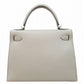 Hermes Kelly 28, box calf, grey