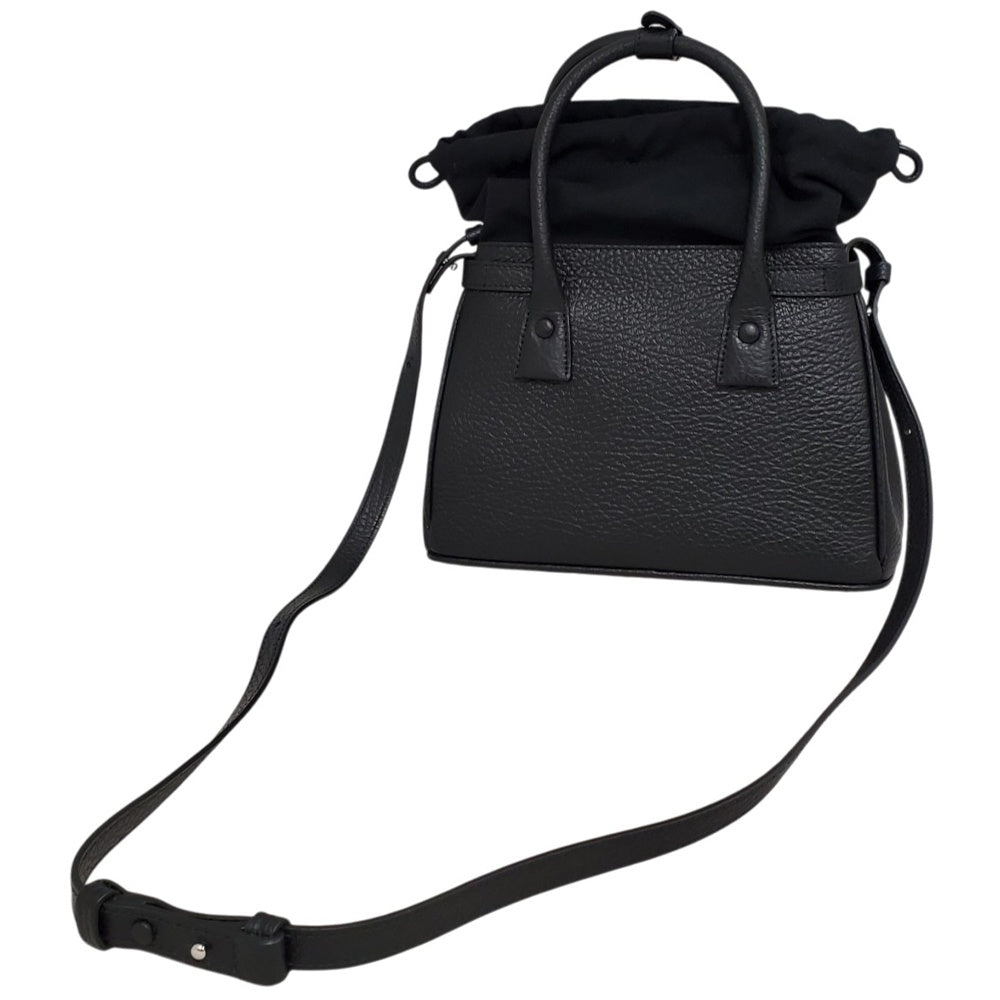 メゾンマルジェラ  Maison Margiela  5AC ドローストリングバッグ SB3WD005 ブラック グレインレザー/MA2609020