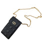 Dior Caro Phone Folder in Black Lambskin