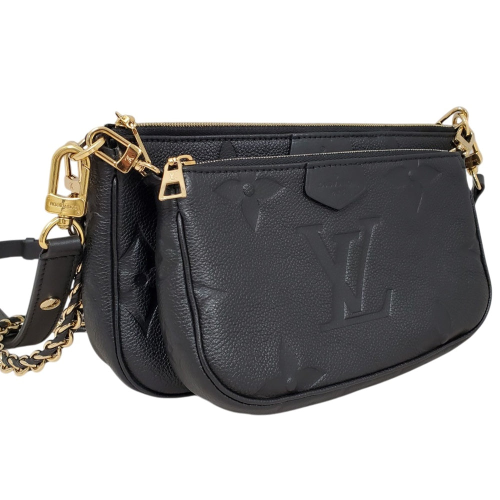 ルイヴィトン  LOUIS  VUITTON ミュルティ・ポシェット・アクセソワール M80399 ノワール モノグラム・アンプラント/MA2609002