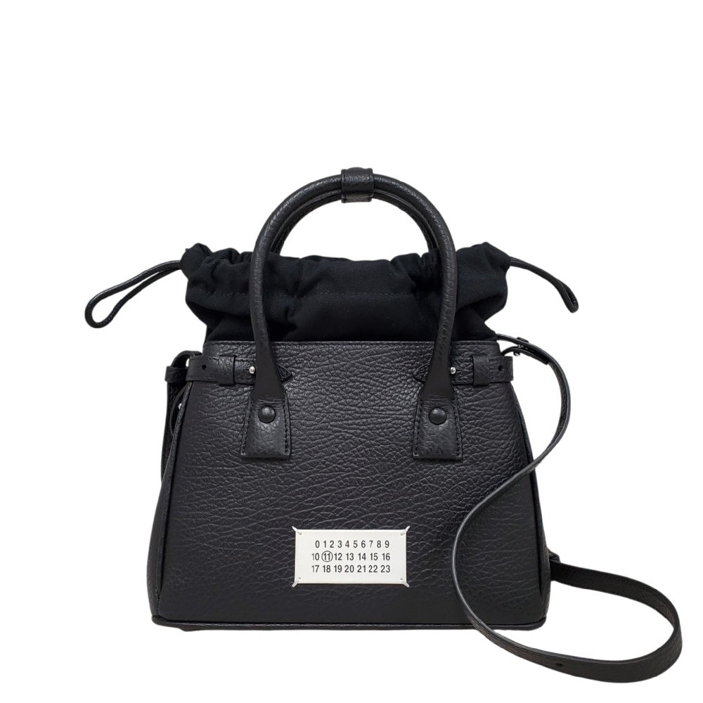 メゾンマルジェラ  Maison Margiela  5AC ドローストリングバッグ SB3WD005 ブラック グレインレザー/MA2609020