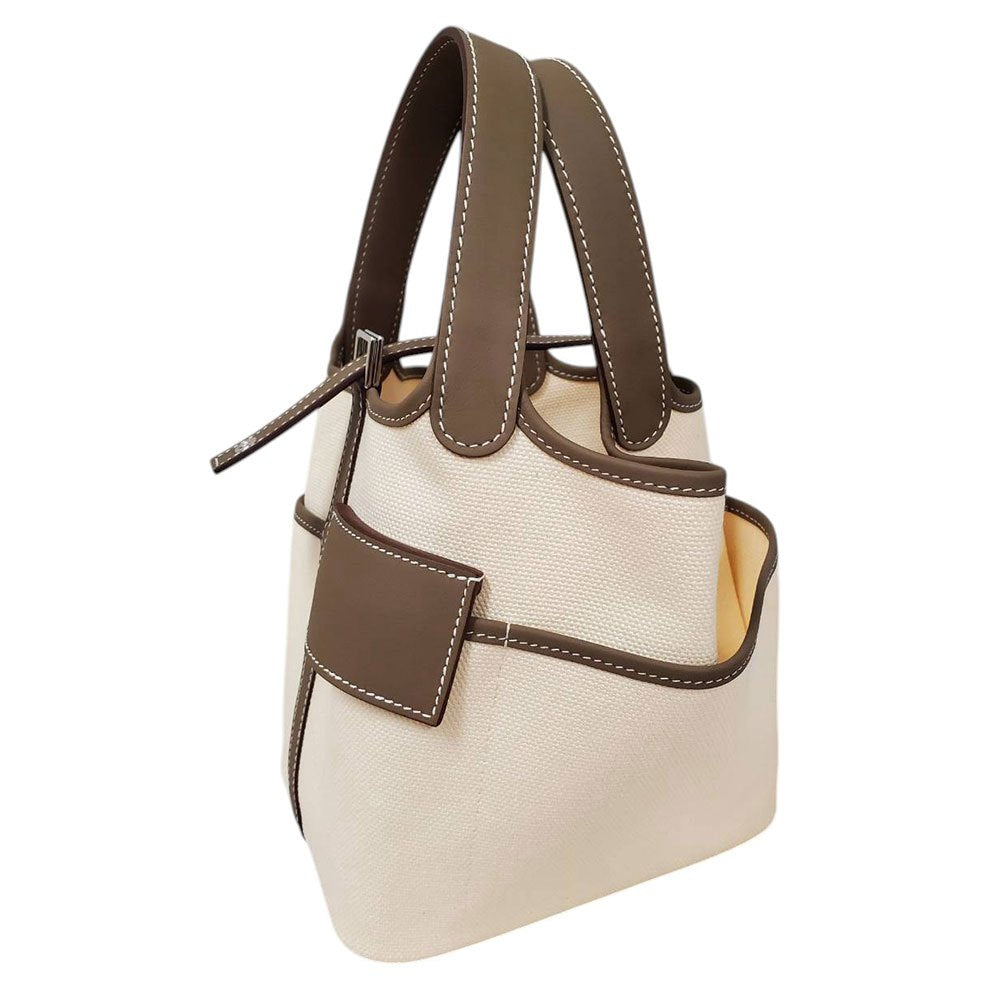 エルメス  HERMES  ピコタンロックPM カーゴ  トワルゴエラン/スイフト  エトゥープ/エクリュ  SV金具  K刻印/AT250646