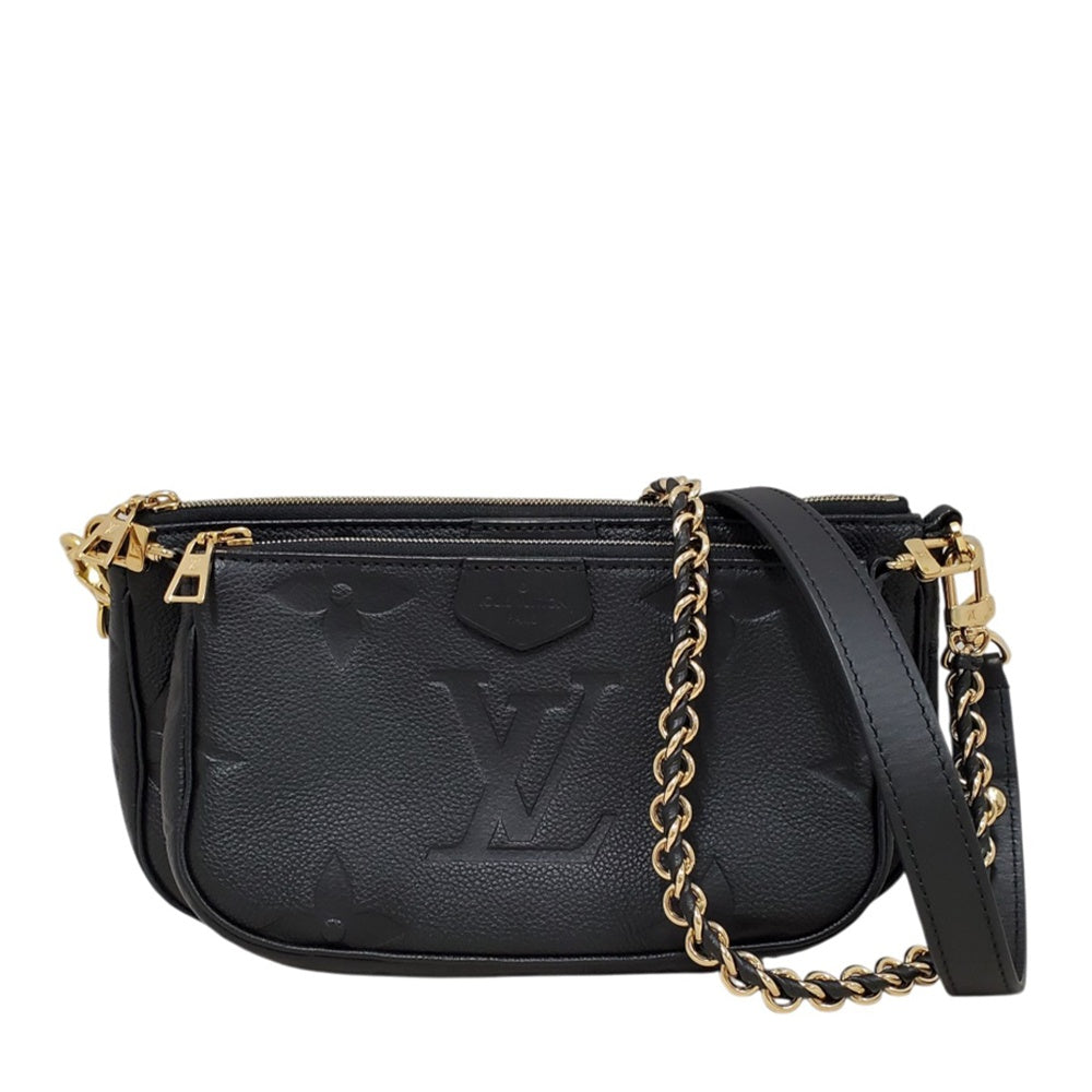 ルイヴィトン  LOUIS  VUITTON ミュルティ・ポシェット・アクセソワール M80399 ノワール モノグラム・アンプラント/MA2609002
