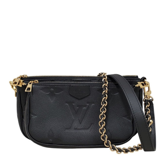 ルイヴィトン  LOUIS  VUITTON ミュルティ・ポシェット・アクセソワール M80399 ノワール モノグラム・アンプラント/MA2609002
