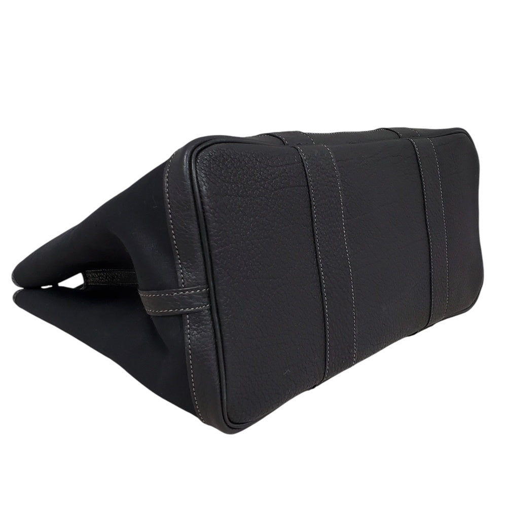 エルメス  HERMES  ガーデンパーティPM  トワルオフィシエ  ノワール  SV金具  □I刻印/MA2504011