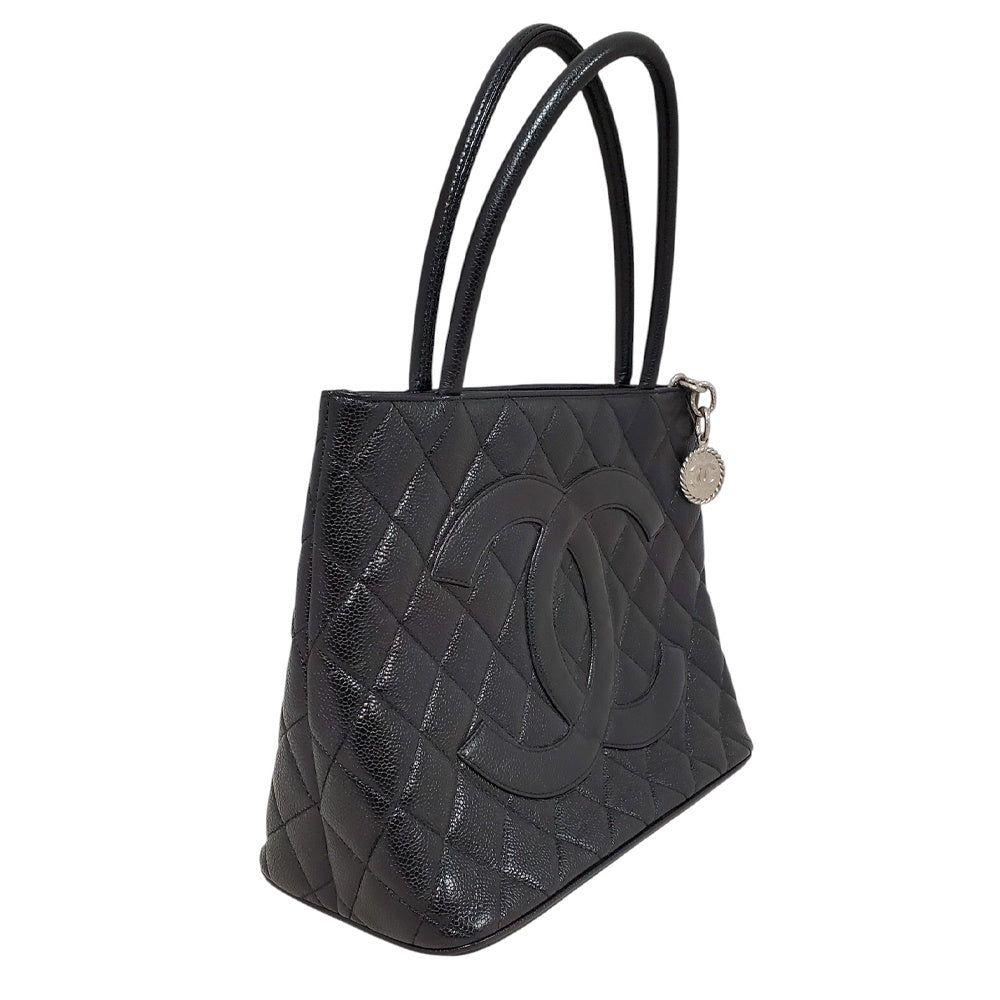 シャネル  CHANEL  キャビアスキン  復刻トート  ブラック  A01804/MA2406005