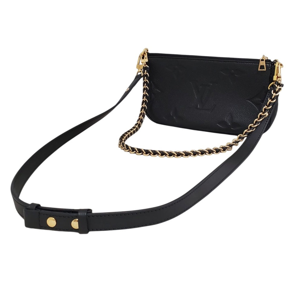 ルイヴィトン  LOUIS  VUITTON ミュルティ・ポシェット・アクセソワール M80399 ノワール モノグラム・アンプラント/MA2609002