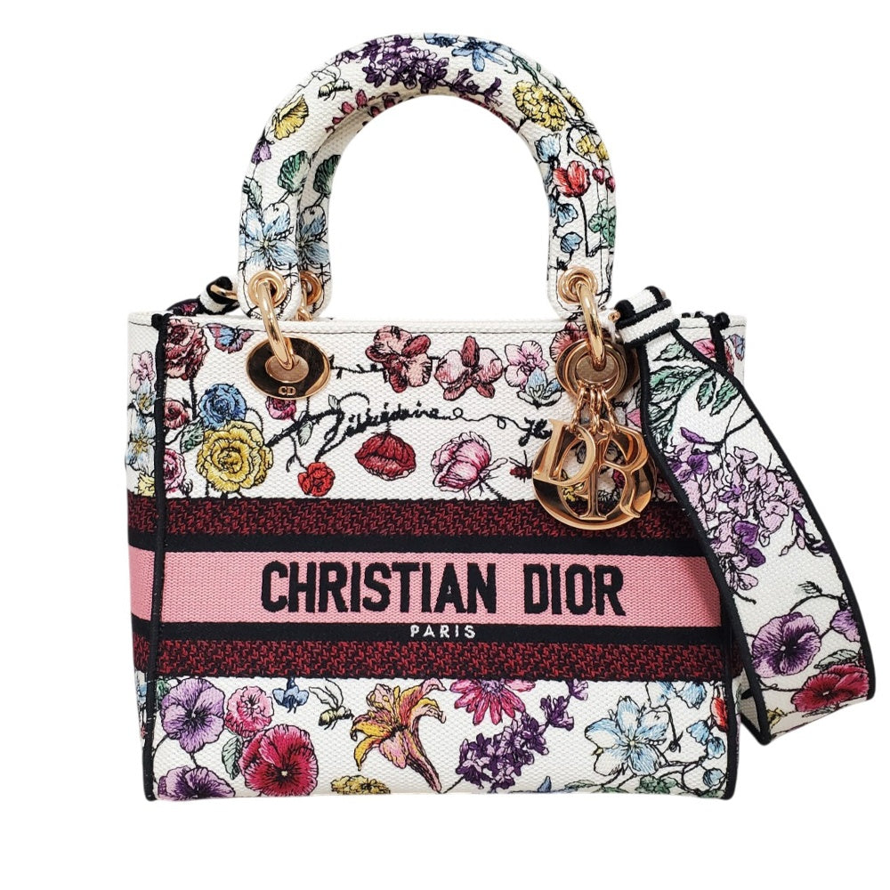 ディオール  Dior  レディD-LITE  ミディアム  フロレジオ  2WAY  ハンドバッグ  ショルダーバッグ/PW26065