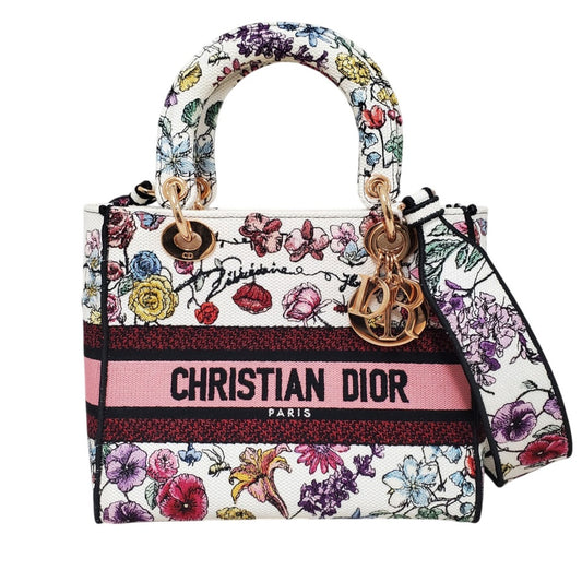 ディオール  Dior  レディD-LITE  ミディアム  フロレジオ  2WAY  ハンドバッグ  ショルダーバッグ/PW26065