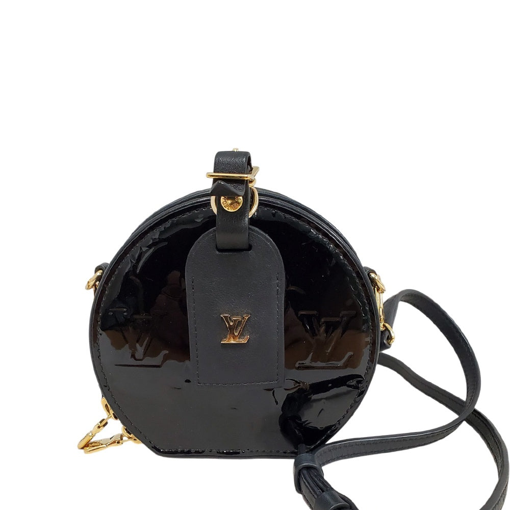 ルイヴィトン  LOUIS  VUITTON ミニボワットシャポー ブラック ヴェルニ  ショルダーバッグ/MA2607001