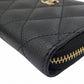 CHANEL AS3257 Black Caviar Skin Classic Coin Purse