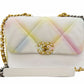 CHANEL Chanel 19 Goatskin Matelasse Flap Chain Shoulder Bag Neon Color