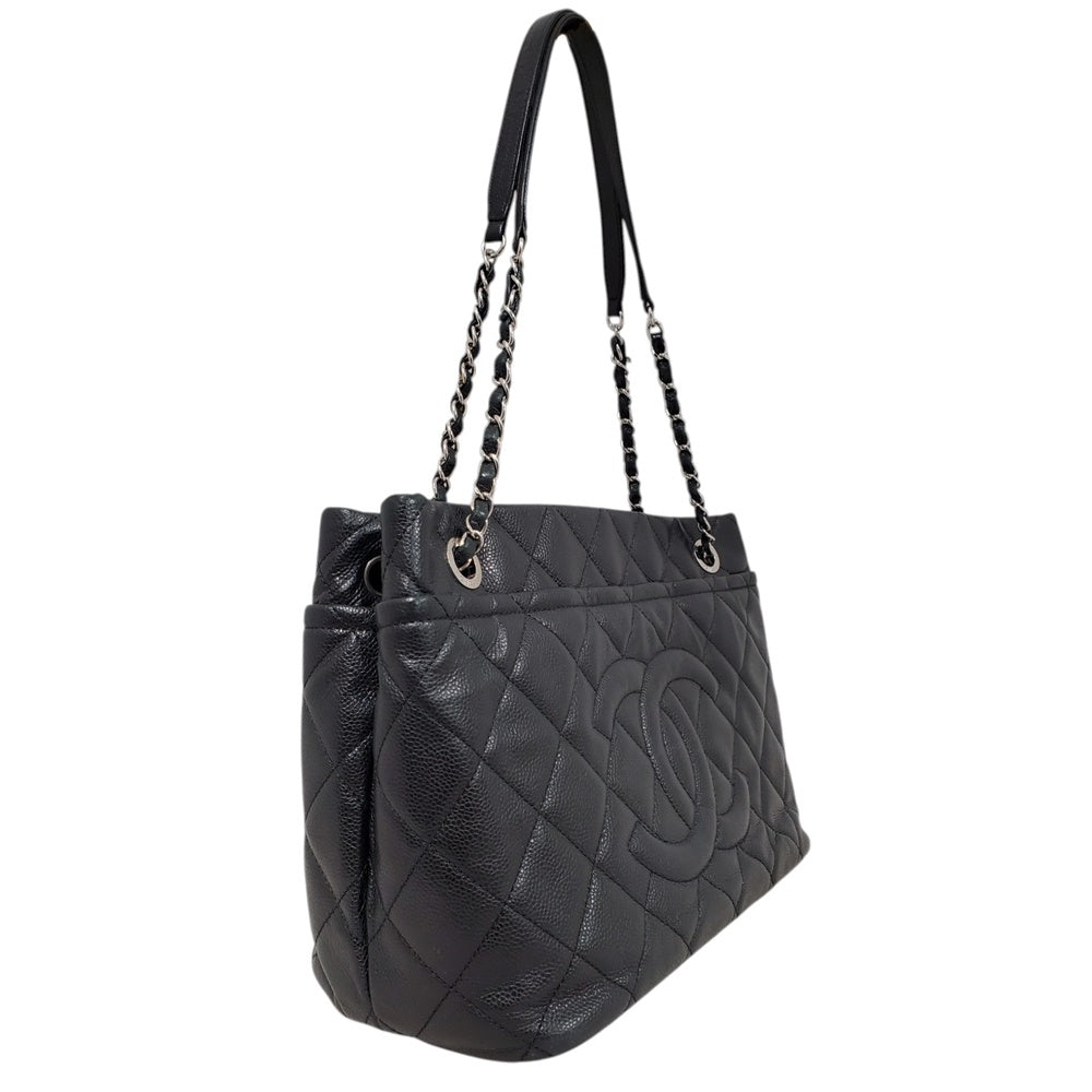 シャネル  CHANEL  キャビアスキン  マトラッセ  チェーンショルダー  トートバッグ/MA2602016