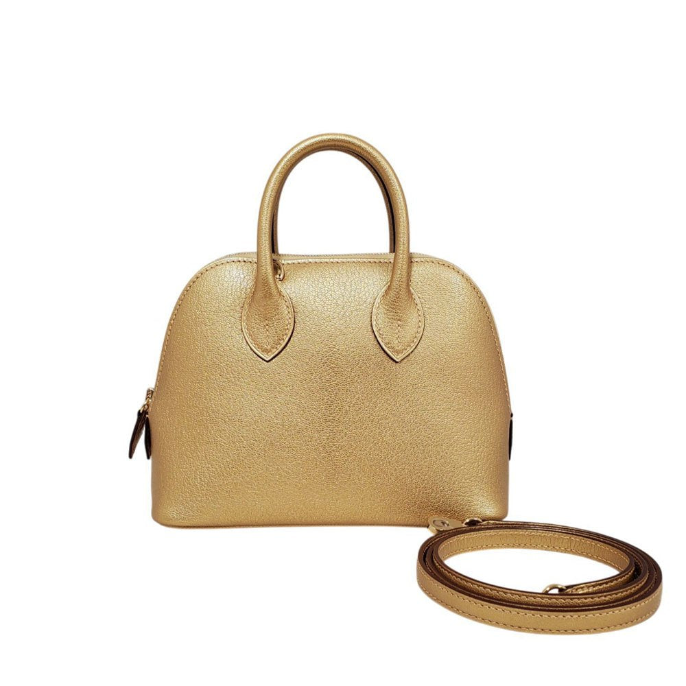 エルメス HERMES ボリード1923ミニ シェーブル シャムキラ ドレ シャンパンG金具 G刻印/AT2610022