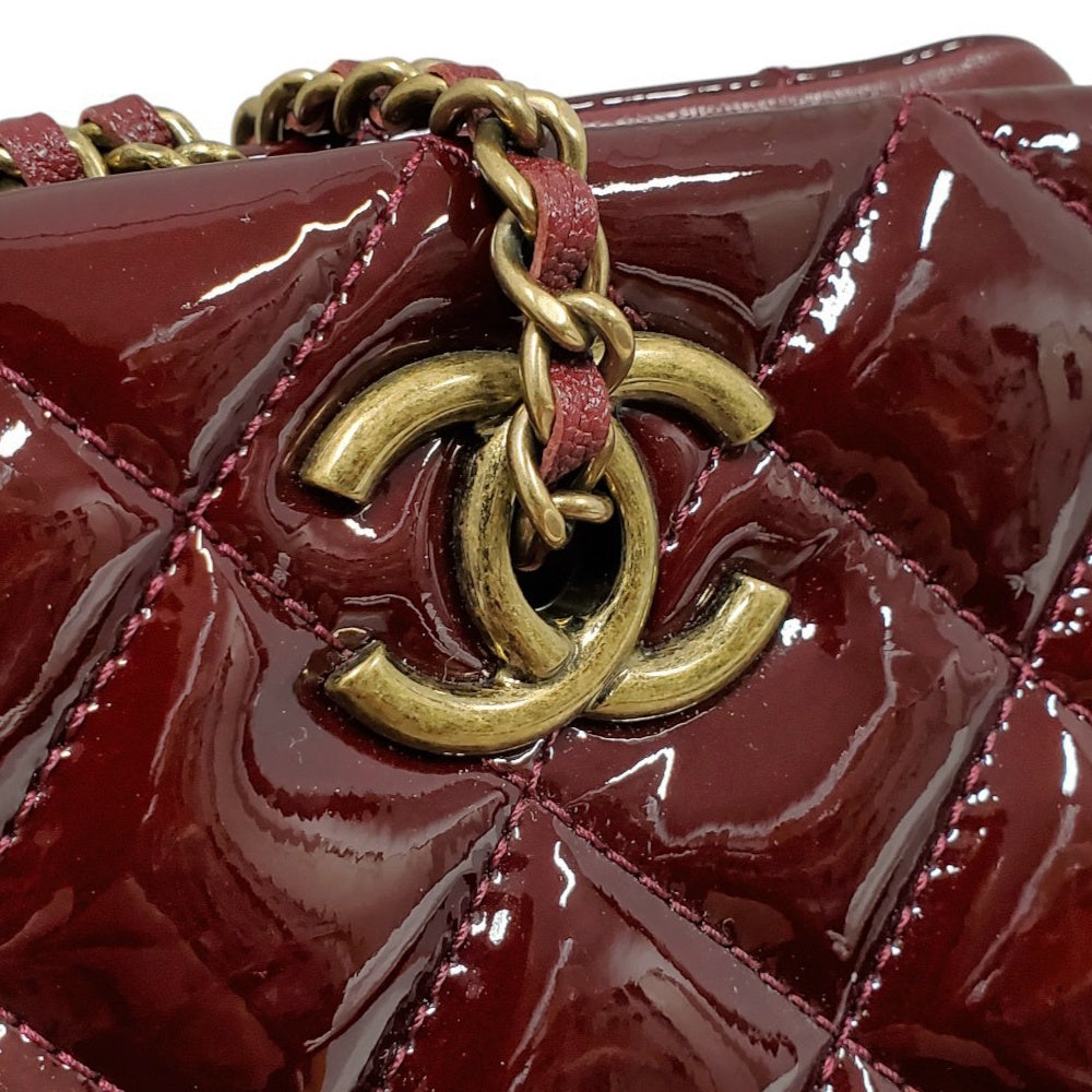 CHANEL シャネル マトラッセ チェーントートバッグ パテントレザー シャネル マトラッセ パテントレザー チェーントートバッグ ブラック