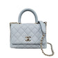 シャネル  CHANEL ココハンドルXXS グレー キャビアスキン  ショルダーバッグ/PW26055
