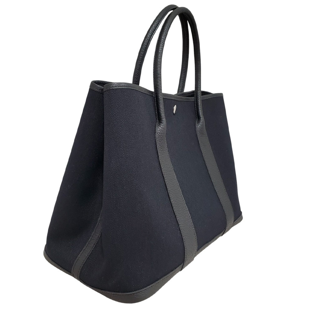 エルメス  HERMES  ガーデンパーティPM  ノワール  トワルアッシュ  B刻印  SV金具/MA2508005